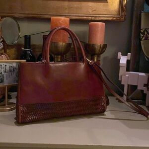 Etienne Aigner Burgundy Crossbody Bag